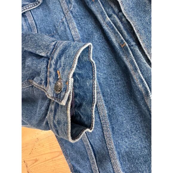 VINTAGE Old Rye Denim Barn Jacket Coat Mens XXL Corduroy Collar Flannel Lined - Picture 6 of 12